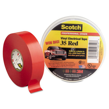 3M™ Scotch 35 Vinyl Electrical Color Coding Tape, 3" Core, 0.75" X 66 Ft, Red freeshipping - TVN Wholesale